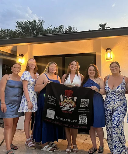 ibachi chef cooking steak and fried rice at private event in Las Vegas